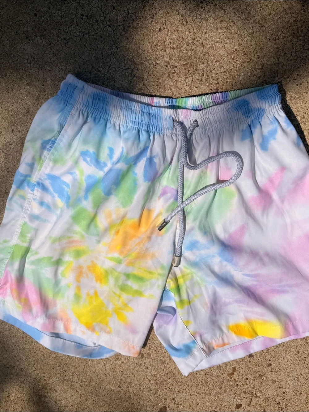 Men's Medium Kenny Flowers Pastel Tie-Dye Swim Shorts - excellent condition